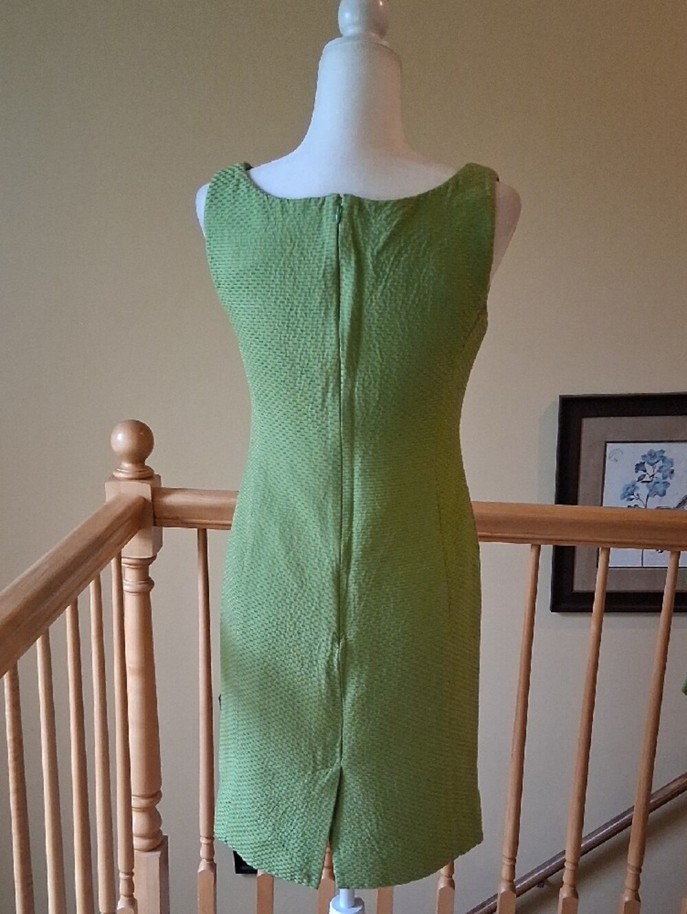 Vintage Armani Collezioni Olive Green Textured Jacket & Dress Set - Picture 7 of 14